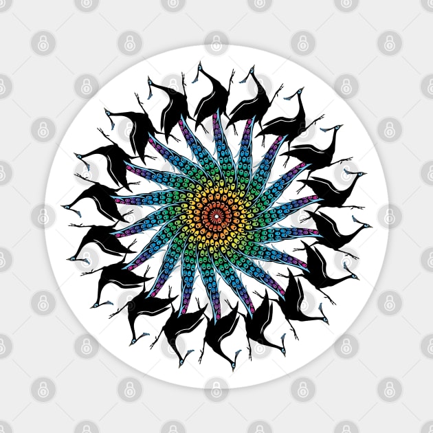 Peacock Spiral Magnet by GAYLA at Ferry Beach